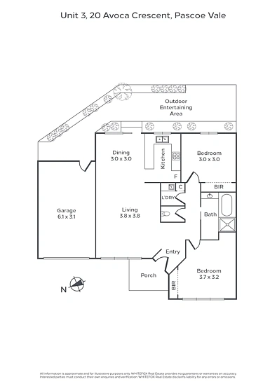 3/20 Avoca Crescent, Pascoe Vale, VIC 3044, 2 slaapkamers, 1 badkamers, House