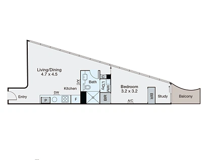 416/1 Marmion Place, Docklands, Melbourne CBD, 1房, 1浴, Apartment