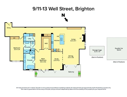 9/11-13 Well Street, Brighton, Bayside, 3 ห้องนอน, 2 ห้องน้ำ, Apartment