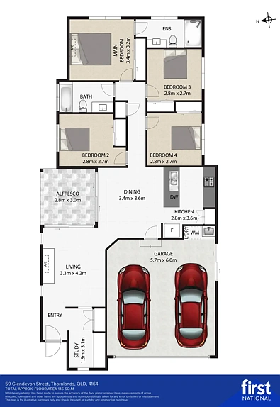 59 Glendevon Street, Thornlands, QLD 4164, 4 slaapkamers, 2 badkamers, House