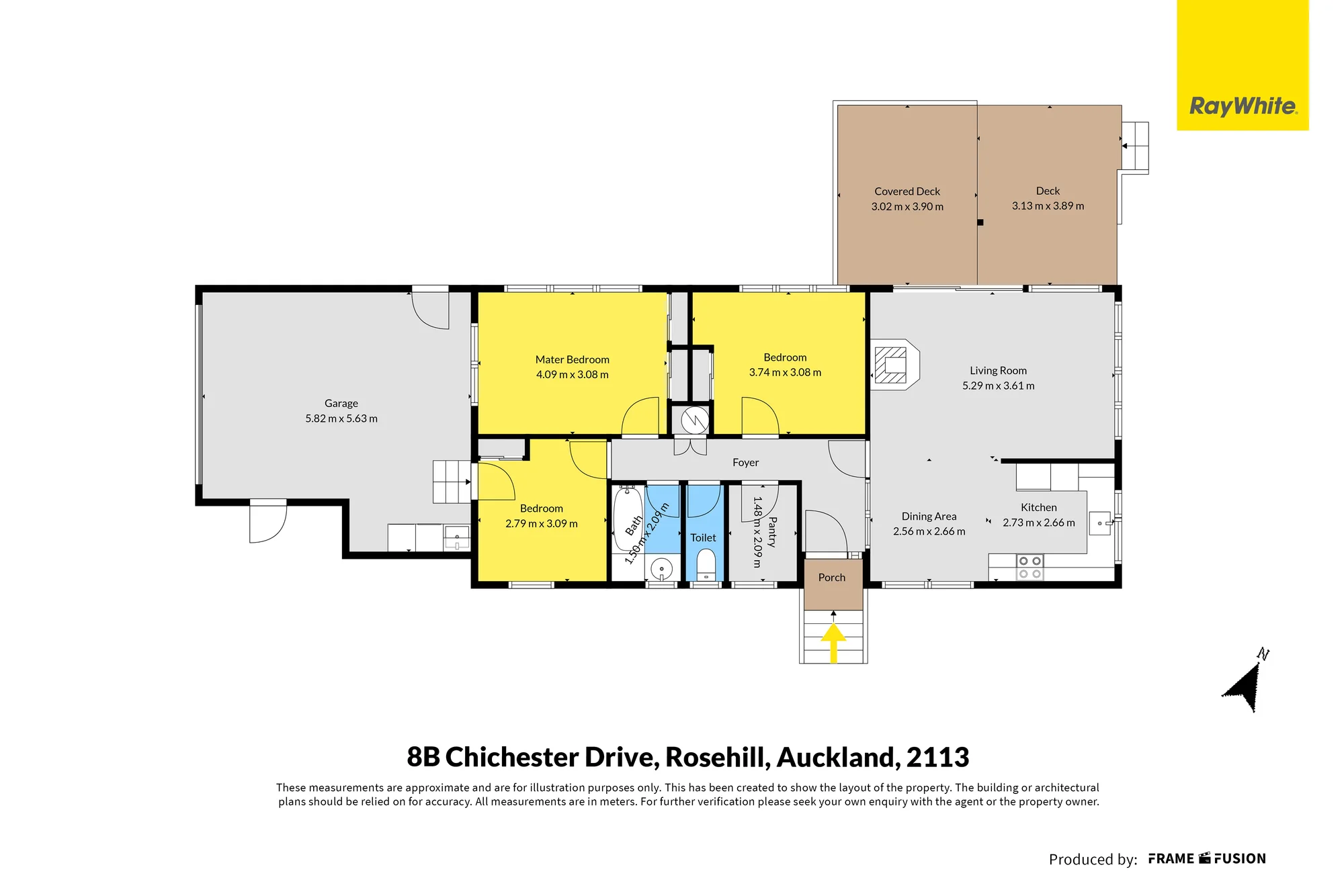 8B Chichester Drive, Rosehill, Papakura, 3 Bedrooms, 1 Bathrooms, House