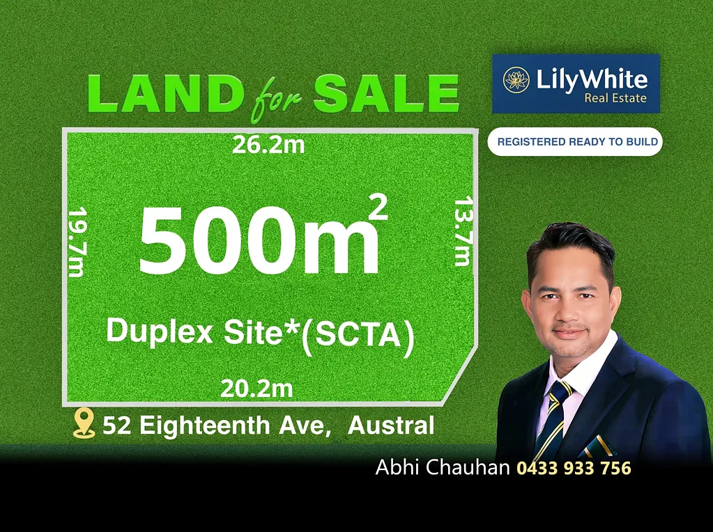 Austral Duplex Site Land for Sale – Eighteenth Ave, Austral !