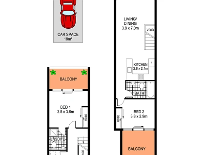 15/19-25 Wyndham Street, Alexandria, Sydney CBD, 2房, 2浴, Apartment