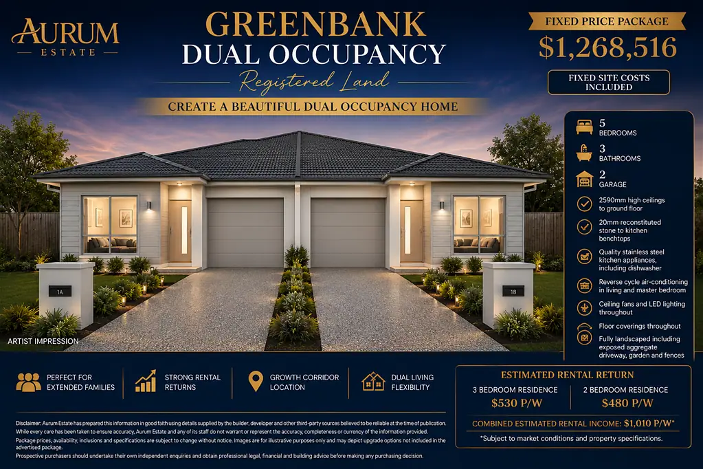 Greenbank 5غرفة نوم Greenbank - Premium Dual Occupancy House & Land Package