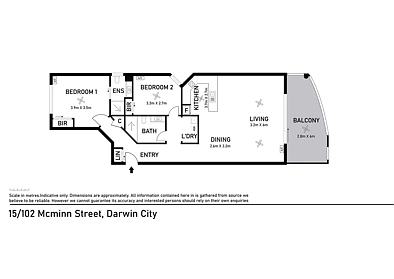 15/102 Mcminn Street, Darwin City, NT 800, 2 slaapkamers, 2 badkamers, Apartment