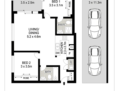 14/56-58 Gordon Street, Manly Vale, Northern Beaches, 2房, 2浴, Apartment