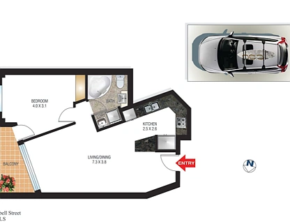 46/185 Campbell Street, Surry Hills, Sydney CBD, 1 ห้องนอน, 1 ห้องน้ำ, Apartment