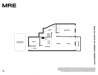 6/14 Fitzroy Street, St Kilda, Melbourne CBD, 1 ห้องนอน, 1 ห้องน้ำ, Apartment