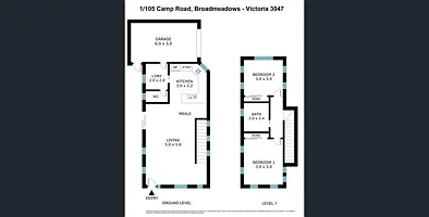 1/105 Camp  Road, Broadmeadows, VIC 3047, 2 chambres, 1 salles de bain, Townhouse