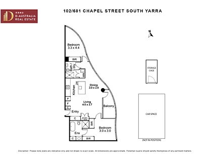 102/681 Chapel Street, South Yarra, Inner East Melbourne, 2 غرف, 2 حمامات, Apartment