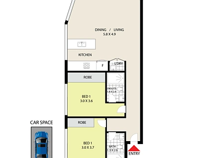 503/6-8 Cross Street, Bankstown, South Western Suburbs, 2 rūma, 2 rūma horoi, Apartment