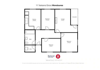 11 Verbena Grove, Wendouree, VIC 3355, 3 slaapkamers, 1 badkamers, House