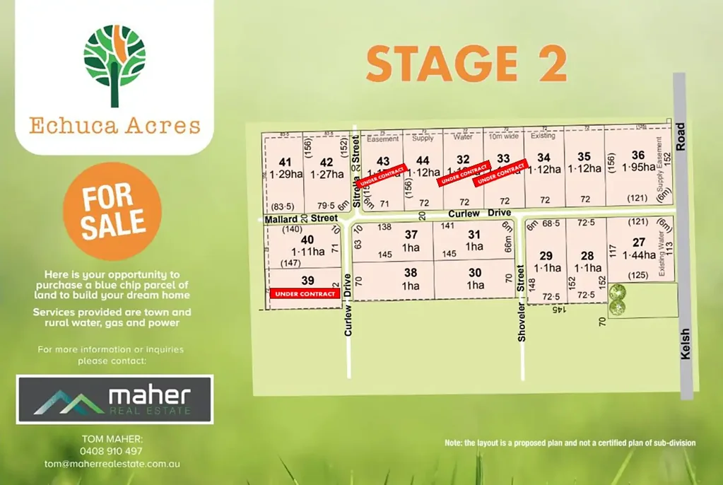 Echuca Echuca Acres - Stage 2 Titled 2.5 acre Lots Available now!