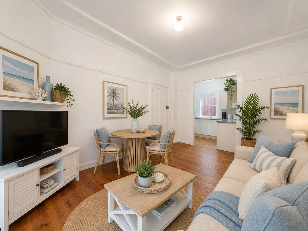 Freshly painted two-bedroom apartment