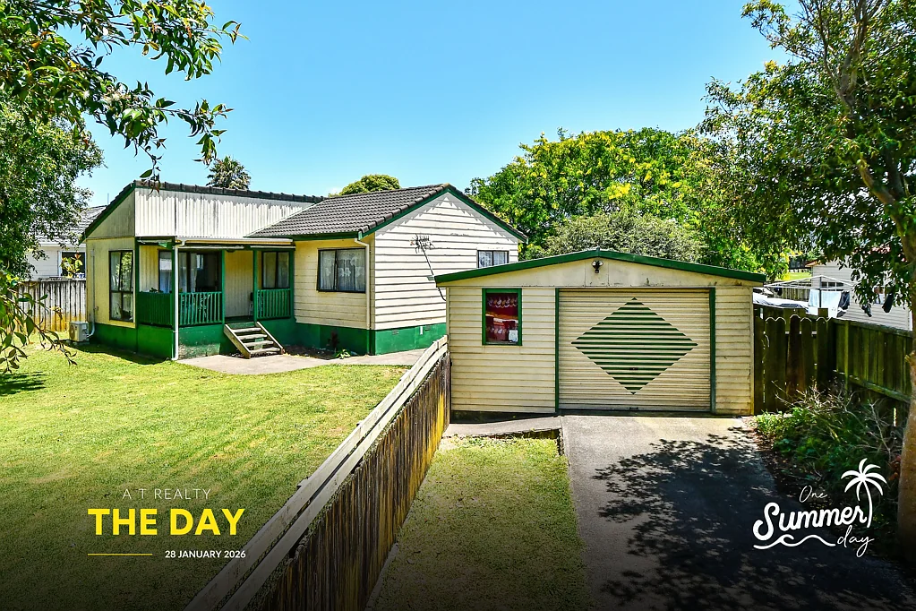 Manurewa 3 Slaapkamer #THEDAY Do-up with add-value opportunity.
