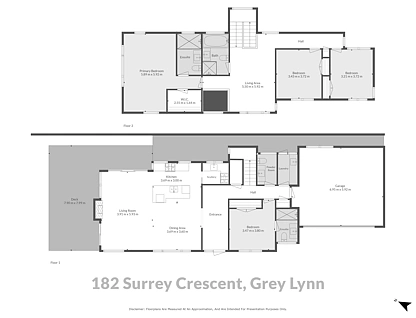 182 Surrey Crescent, Grey Lynn, Auckland City, 4部屋, 3バスルーム, House
