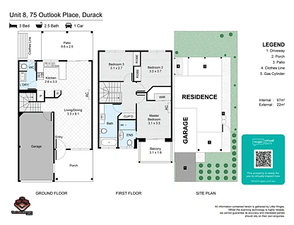 ID:21160817/75 Outlook Place, Durack, QLD 4077, 3部屋, 2バスルーム, Townhouse