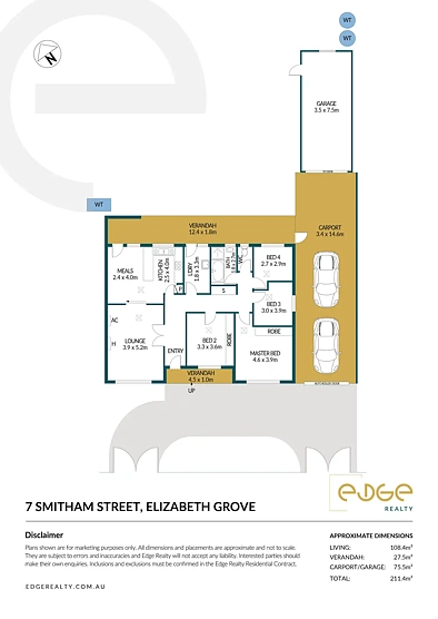 7 Smitham Street, Elizabeth Grove, SA 5112, 4 Bedrooms, 1 Bathrooms, House