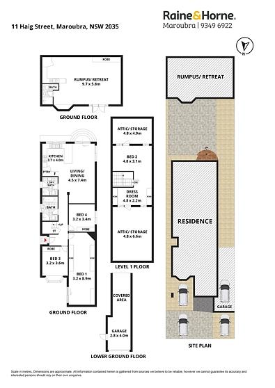11 Haig Street, Maroubra, NSW 2035, 4 Bedrooms, 3 Bathrooms, House