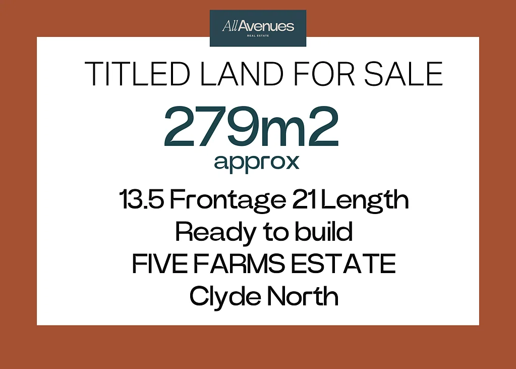 Clyde North TITLED LAND READY TO BUILD