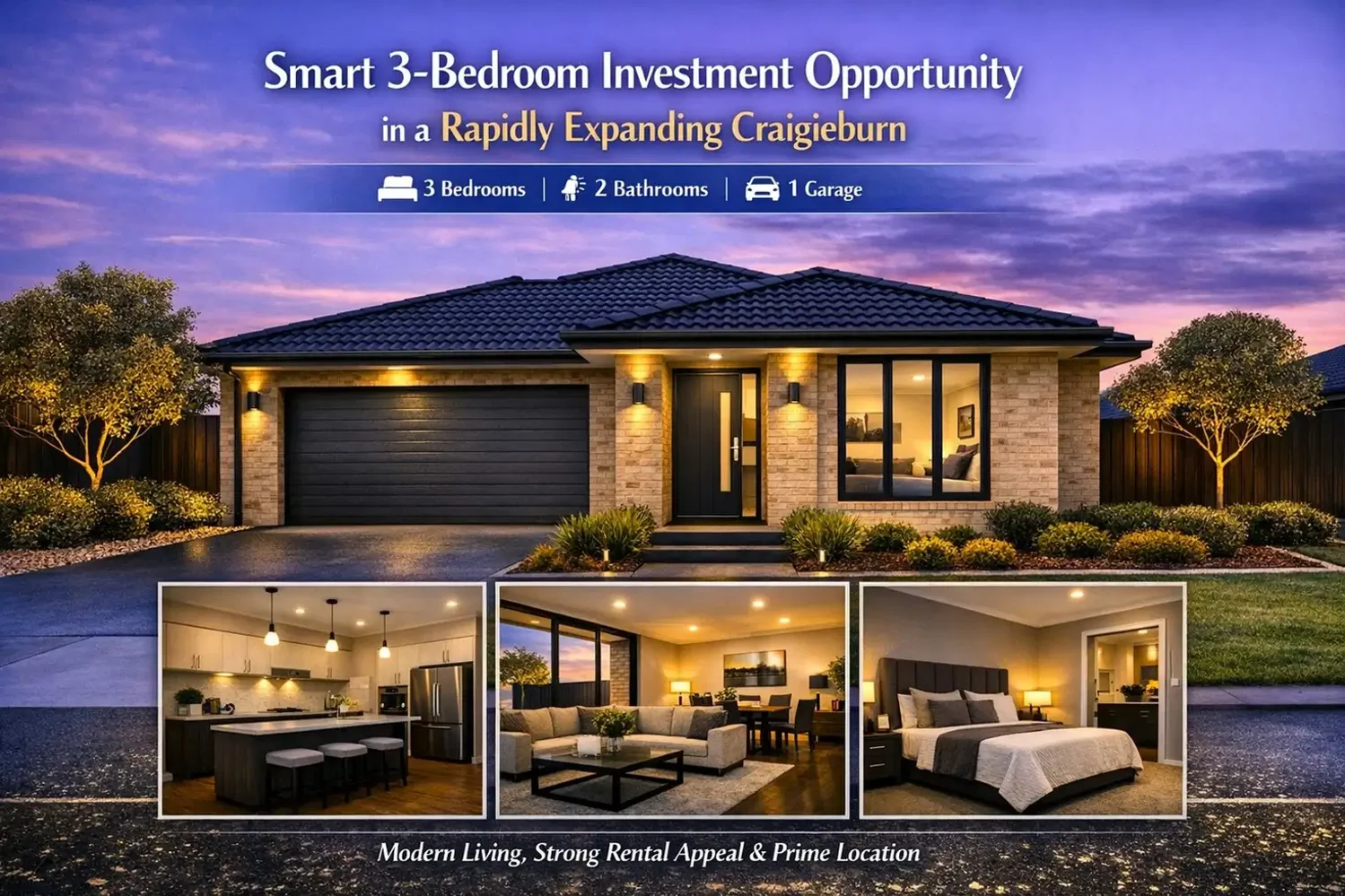 Address Withheld, Craigieburn, VIC 3064, 3 habitaciones, 2 baños, House