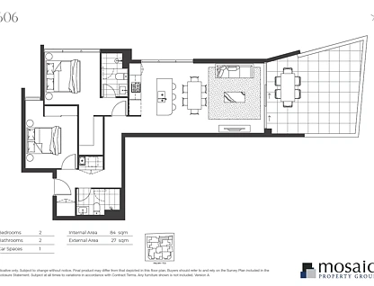 606/33 Railway Tce, Milton, QLD 4064, 2 ਕਮਰੇ, 2 ਬਾਥਰੂਮ, Apartment
