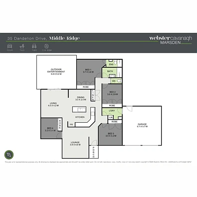 35 Dandelion Drive, Middle Ridge, QLD 4350, 4 slaapkamers, 2 badkamers, House
