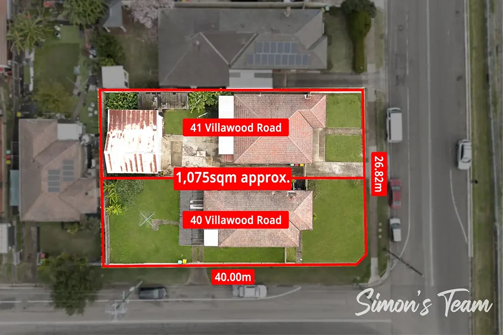 Villawood 6房 街角位置 R4高密度 1075sqm土地 2:1FSR 20米高度 潜在2150sqmGFA 近火车站 未来Town Centre潜力 Prime R4 Development Opportunity – Two Houses on a Corner Site