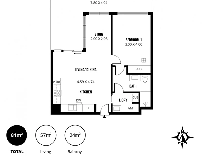 1609/180 Franklin Street, Adelaide, Adelaide CBD, 1 phòng ngủ, 1 phòng tắm, Apartment