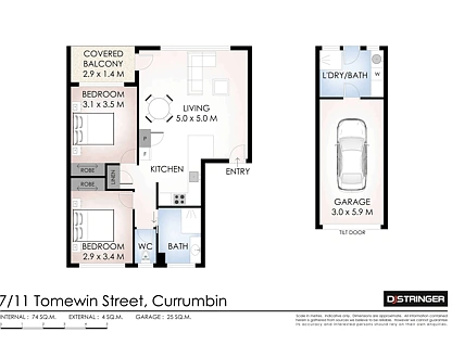 7/11 Tomewin Street, Currumbin, Gold Coast, 2 રૂમ, 2 બાથરૂમ, Unit