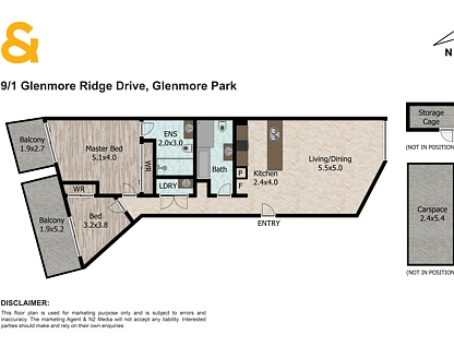 9/1 Glenmore Ridge Drive, Glenmore Park, Outer Western Sydney, 2 Kuwarto, 2 Banyo, Apartment