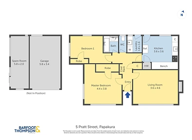 5 Pratt Street, Papakura, 2 Bedrooms, 1 Bathrooms, House