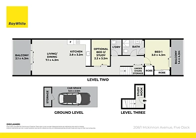 208/1 Mckinnon Avenue, Five Dock, NSW 2046, 2 slaapkamers, 1 badkamers, Apartment