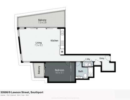 33506/9 Lawson Street, Southport, QLD 4215, 1 Bedrooms, 1 Bathrooms, Apartment