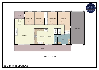 55 Gladstone Street, Orbost, VIC 3888, 4 Schlafzimmer, 1 Badezimmer, House