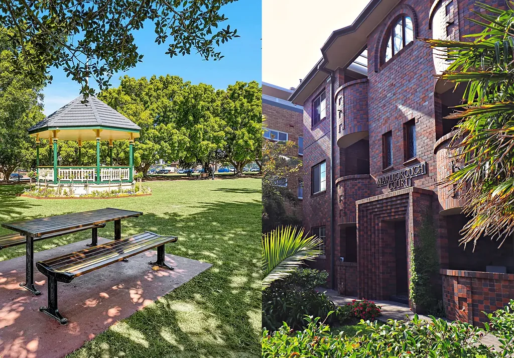 Spacious, art deco style three level, three bedroom unit