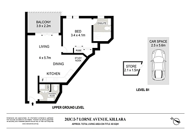 203C/3-7 Lorne Avenue, Killara, NSW 2071, 1 Bedrooms, 1 Bathrooms, Unit