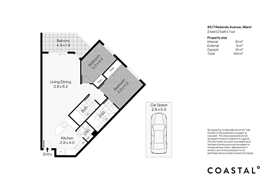 85/7 Redondo Avenue, Miami, QLD 4220, 2 slaapkamers, 2 badkamers, Unit