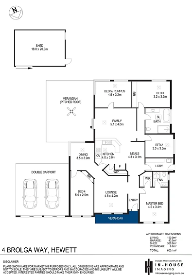 4 BROLGA WAY, Hewett, SA 5118, 5 Bedrooms, 2 Bathrooms, House