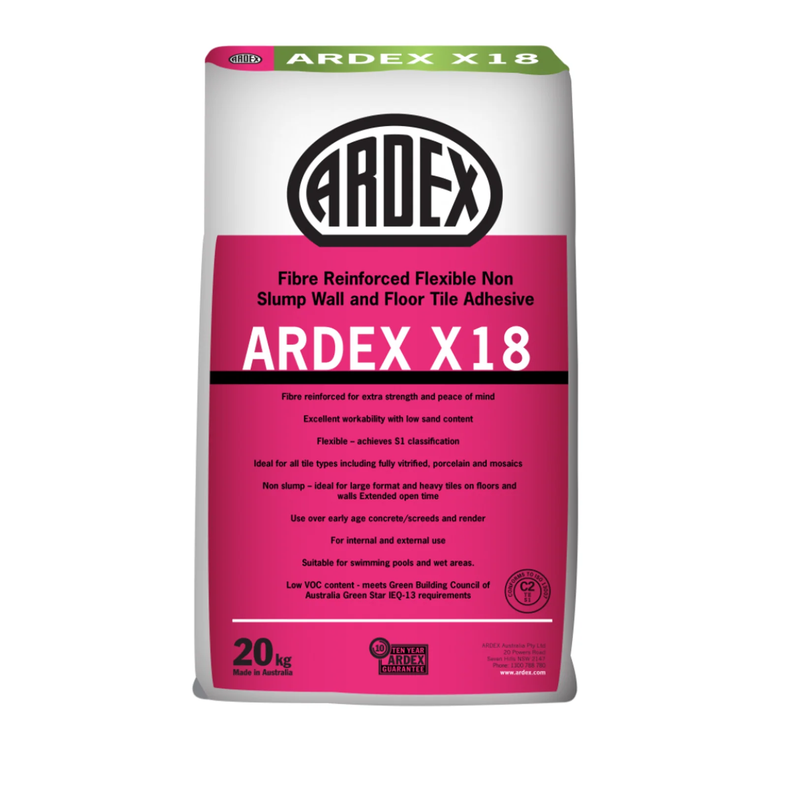 ARDEX X 18 - 纤维增强柔性水泥基粘合剂（墙砖&地砖）